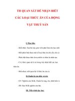 Giáo án Công nghệ lớp 7 : Tên bài dạy : TH QUAN SÁT ĐỂ NHẬN BIẾT CÁC LOẠI THỨC ĂN CỦA ĐỘNG VẬT THUỶ SẢN docx