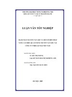 Hạch toán nguyên vật liệu và một số biện pháp nâng cao hiệu quả sử dụng nguyên vật liệu tại công ty TNHH sao mai việt nam