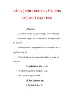 Giáo án Công nghệ lớp 7 : Tên bài dạy : BẢO VỆ MÔI TRƯỜNG VÀ NGUỒN LỢI THUỶ SẢN ( Tiếp) pps