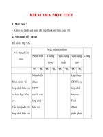Giáo án Hóa học lớp 9 : Tên bài dạy : KIỂM TRA MỘT TIẾT pps