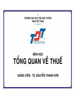 TỔNG QUAN VỀ THUẾ - NGUYỄN THANH SƠN pptx