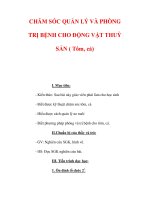 Giáo án Công nghệ lớp 7 : Tên bài dạy : CHĂM SÓC QUẢN LÝ VÀ PHÒNG TRỊ BỆNH CHO ĐỘNG VẬT THUỶ SẢN ( Tôm, cá) doc