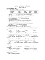 ĐỀ THI THỬ HSG LẦN 8 NĂM 2011 MÔN: ANH VĂN ppt