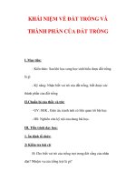 Giáo án Công nghệ lớp 7 : Tên bài dạy : KHÁI NIỆM VỀ ĐẤT TRỒNG VÀ THÀNH PHẦN CỦA ĐẤT TRỒNG pps