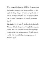 Để có hàng mi thật quyến rũ khi sử dụng mascara pdf