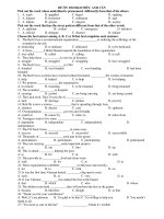 ĐỀ ÔN THI HKII MÔN: ANH VĂN potx