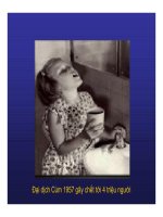 Bài giảng CHẨN ĐOÁN, XỬ TRÍ VÀ PHÒNG LÂY NHIỄM CÚM A (H5N1) Ở NGƯỜI part 2 pps