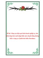 Đề tài: Nâng cao hiệu quả kinh doanh nghiệp vụ bảo hiểm hàng hoá xuất nhập khẩu vận chuyển bằng đường biển ở công ty cổ phần bảo hiểm Petrolimex pps