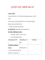 Giáo án môn Toán lớp 7 : Tên bài dạy : LUYỆN TẬP - KIỂM TRA 15'''' docx