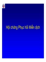 Bài giảng điều trị HIV : Hội chứng Phục hồi Miễn dịch part 1 potx
