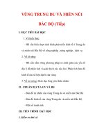 Giáo án Địa lý lớp 9 : Tên bài dạy : VÙNG TRUNG DU VÀ MIỀN NÚI BẮC BỘ (Tiếp) potx