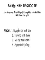 Bài tập: KINH TẾ QUỐC TẾ potx