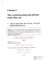 một số phương pháp giải phương trình chứa căn