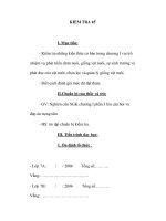 Giáo án Công nghệ lớp 7 : Tên bài dạy : KIỂM TRA 45/ ppsx