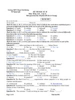 ĐỀ THI HỌC KỲ II Môn: Tiếng Anh - Mã Đề: 001 ppsx