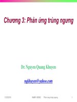 HÓA HỌC HÓA LÝ POLYMER - CHƯƠNG 3 doc