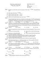 Đề thi Môn vật lí 12 pdf