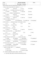 TEST OF ENGLISH Time-length : 15 minutes pptx