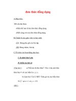 Giáo án môn Toán lớp 7 : Tên bài dạy : đơn thức đồng dạng doc