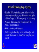 Bài giảng điều trị HIV : Tiếp cận các hội chứng tiêu hoá hay gặp: Nuốt đau và đau bụng part 4 pptx