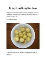 Bí quyết muối cà giòn, thơm potx