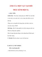 Giáo án Vật lý lớp 9 : Tên bài dạy : ẢNH CỦA MỘT VẬT TẠO BỞI THẤU KÍNH HỘI TỤ. pdf