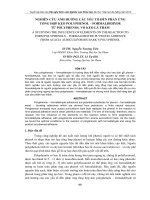 NGHIÊN CỨU ẢNH HƯỞNG CÁC YẾU TỐ ĐẾN PHẢN ỨNG TỔNG HỢP KEO POLYPHENOL – FORMALDEHYDE TỪ POLYPHENOL VỎ KEO LÁ TRÀM doc