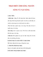 Giáo án Vật lý lớp 7 : Tên bài dạy : NHẬN BIẾT ÁNH SÁNG- NGUỒN SÁNG VÀ VẬT SÁNG. pot