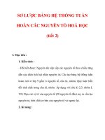 Giáo án Hóa học lớp 9 : Tên bài dạy : SƠ LƯỢC BẢNG HỆ THỐNG TUẦN HOÀN CÁC NGUYÊN TỐ HOÁ HỌC (tiết 2) potx