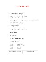 Giáo án Âm nhạc lớp 9 : Tên bài dạy : Kiểm tra học kì 1 docx