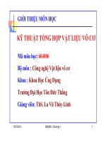 KỸ THUẬT TỔNG HỢP VẬT LIỆU VÔ CƠ pdf