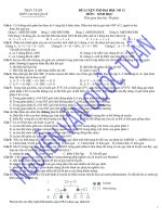 Đề thi thử Đại học môn sinh - THPT Cao Bá Quát docx