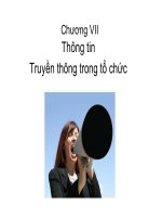 Thông tin truyền thông trong tổ chức - Chương VII doc
