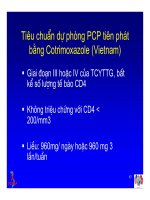 Bài giảng điều trị HIV : Nhiễm trùng cơ hội do HIV/AIDS part 10 pptx