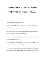 NẮM VỮNG CÁC DÃY VÀ CÔNG THỨC TRONG EXCEL – PHẦN 6 pptx