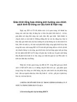 Giáo trình tổng hợp những ảnh hưởng của chính sách kinh tế trong cơ cấu kinh tế hiện nay phần 1 ppt