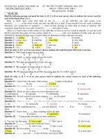 KỲ THI THỬ TN THPT NĂM HỌC 2010- 2011 Môn thi : TIẾNG ANH - Mã đề: 202 ppsx