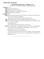 ĐỀ KIỂM TRA HỌC KÌ I – NĂM HỌC: 2011 MƠN VẬT LÝ doc