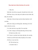 Giáo án Công Nghệ lớp 8: Thực hành bàn là điện, bếp điện, nồi cơm điện potx