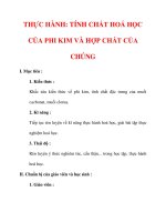 Giáo án Hóa học lớp 9 : Tên bài dạy : THỰC HÀNH: TÍNH CHẤT HOÁ HỌC CỦA PHI KIM VÀ HỢP CHẤT CỦA CHÚNG pps