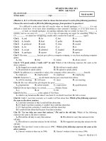 ĐỀ KIỂM TRA HỌC KÌ 1 MÔN: Anh Van 12 pdf