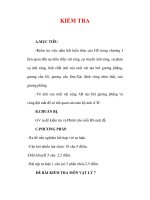 Giáo án Vật lý lớp 7 : Tên bài dạy : KIỂM TRA ppsx