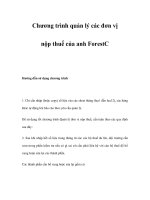 Chương trình quản lý các đơn vị nộp thuế của anh Forest docx