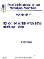 NHÀ MÁY ĐIỆN VÀ TRẠM BIẾT ÁP ppt