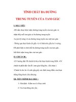 Giáo án môn Toán lớp 7 : Tên bài dạy : TÍNH CHẤT BA ĐƯỜNG TRUNG TUYẾN CỦA TAM GIÁC potx