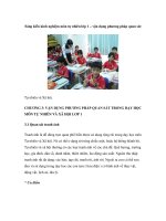 Sáng kiến kinh nghiệm môn tự nhiên lớp 1 – vận dụng phương pháp quan sát docx