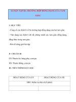 Giáo án Hình Học lớp 8: LUYỆN TẬP BA TRƯỜNG HỢP ĐỒNG DẠNG CỦA TAM GIÁC pps