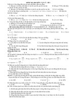 KIỂM TRA HKI MÔN: VẬT LÝ - ĐỀ 1 ppt