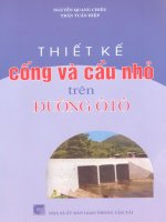 Thiết kế cống và cầu nhỏ trên đường oto part 1 pot