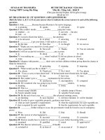 ĐỀ THI THỬ ĐẠI HỌC NĂM 2011 Môn thi : Tiếng Anh - Mã đề thi 323 docx